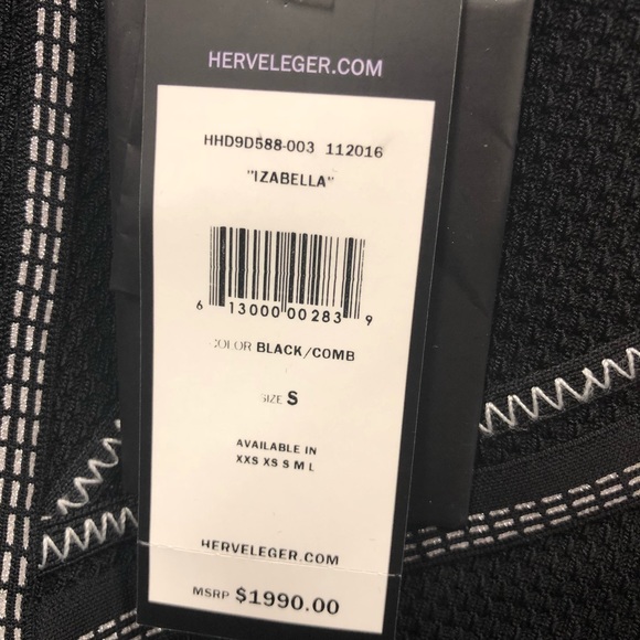 Herve Leger Izabella Black Bandage Jumpsuit NWT S - Picture 4 of 4